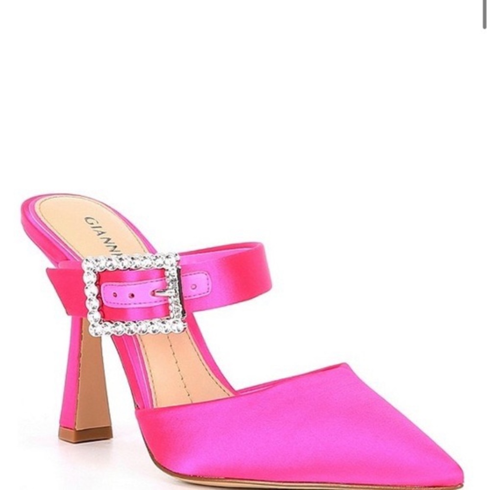 Gianni Bini “Mahleenah” Fuchsia/Pink Heeled Mule - Picture 2 of 7